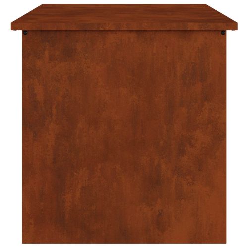 Кутия за съхранение на открито Ръждясало 55 x 50,5 x 50 см