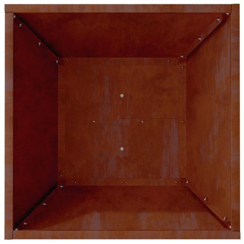 Градинска саксия Ръждясало 40 x 40 x 15 см Патинираща стомана