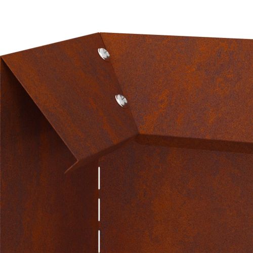 Оградка за охлюви 4 pcs Ръждясало 10 x 10 x 25 см