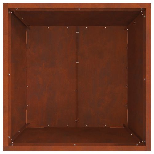 Огнище Кафяво 50 x 50 x 38 см Патинираща стомана