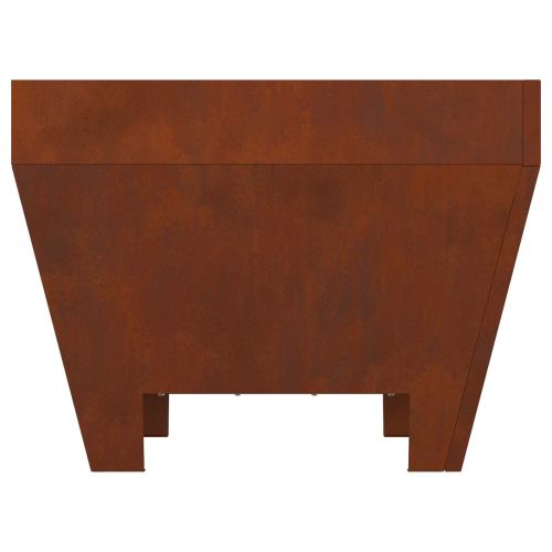 Огнище Кафяво 50 x 50 x 38 см Патинираща стомана