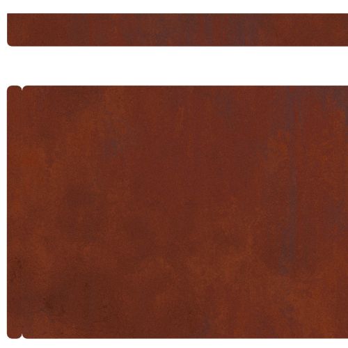 Ограда за трева 4 pcs Ръждясало 450 x 0.05 x 15 см