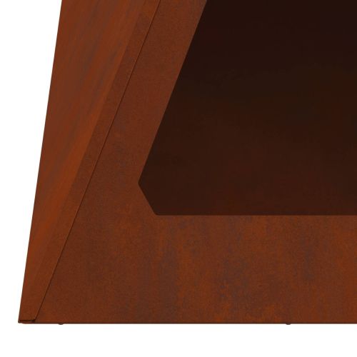 Огнище Кафяво 50 x 50 x 51 см Патинираща стомана