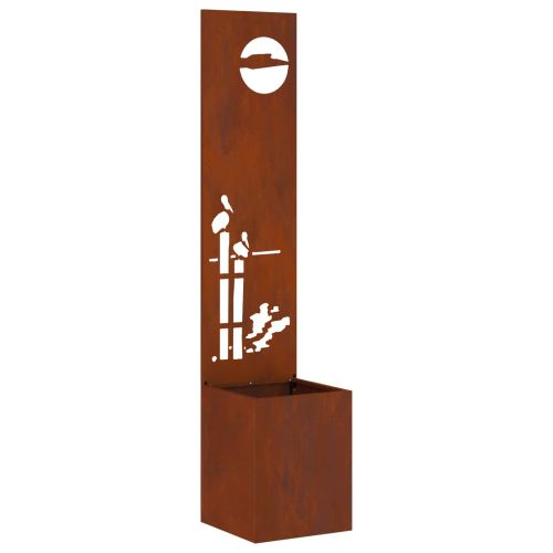 Екран за градинска неприкосновеност Ръждясало 32 x 140 см