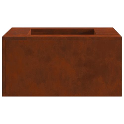 Огнище Кафяво 60 x 60 x 30 cm Патинираща стомана