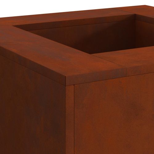 Огнище Кафяво 60 x 60 x 30 cm Патинираща стомана