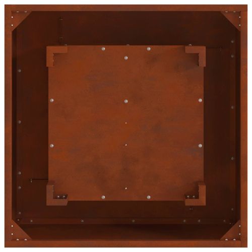 Огнище Кафяво 60 x 60 x 30 cm Патинираща стомана