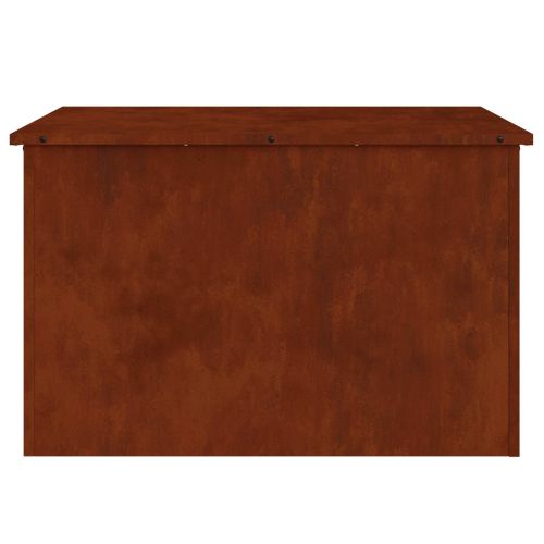 Кутия за съхранение на открито Ръждясало 80 x 50,5 x 50 см