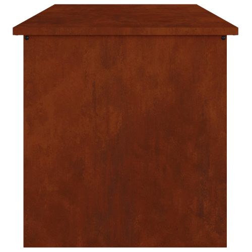 Кутия за съхранение на открито Ръждясало 80 x 50,5 x 50 см