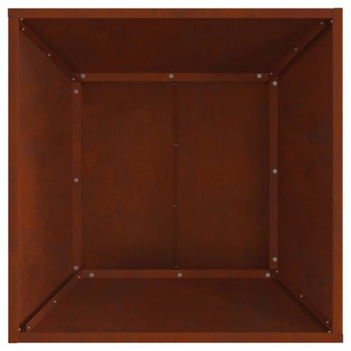 Огнище Кафяво 60 x 60 x 35 cm Патинираща стомана