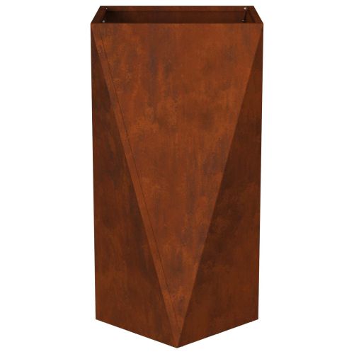 Кашпа 2 pcs Ръждясало 40 x 40 x 75 cm Патинираща стомана