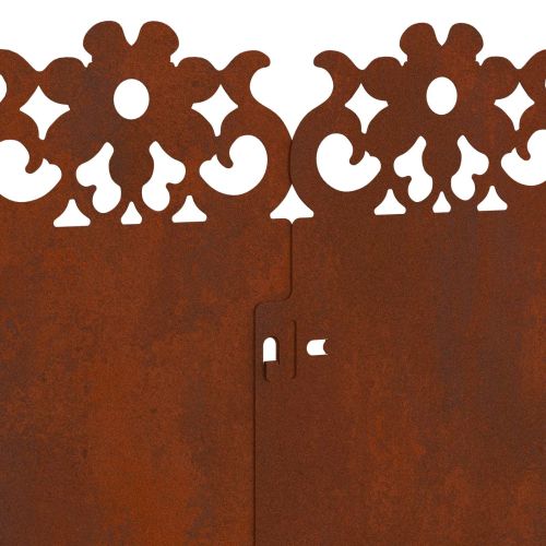 Ограничители за тревни площи 10 pcs Ръждясало