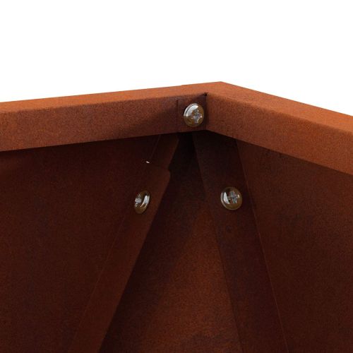 Кашпа 2 pcs Ръждясало 30 x 30 x 30 cm Патинираща стомана