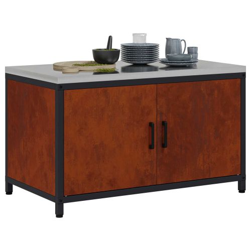 Съхранение в кухнята с рафт Ръждясало 60 x 50 x 92 см Стомана