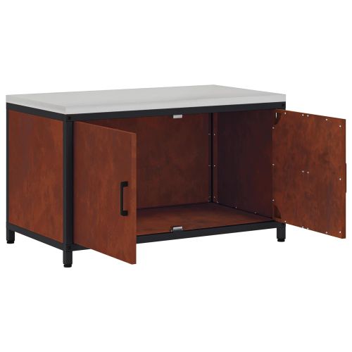 Съхранение в кухнята с рафт Ръждясало 60 x 50 x 92 см Стомана