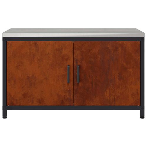 Съхранение в кухнята с рафт Ръждясало 60 x 50 x 92 см Стомана