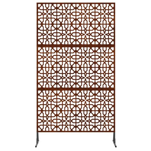 Екран за уединение Сив 100 x 50 x 180 см Патинираща стомана