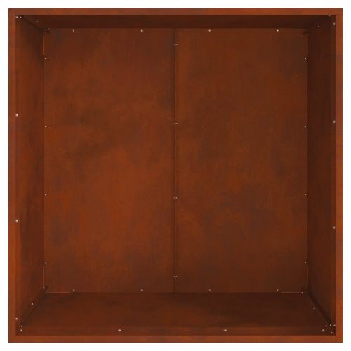 Огнище Кафяво 80 x 80 x 43 см Патинираща стомана