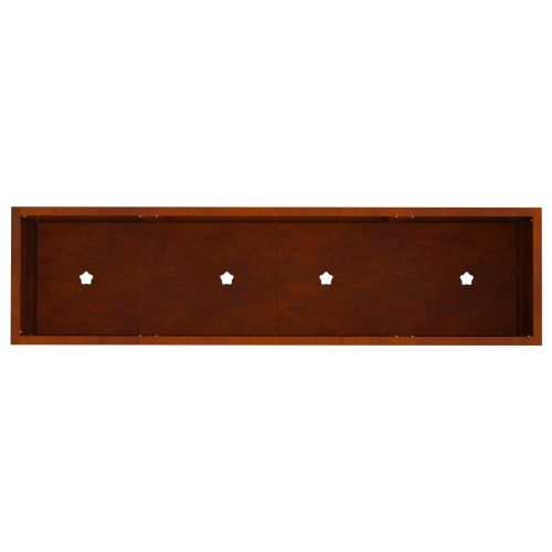 Повдигната градинска саксия Ръждясало 100 x 26 x 82 см