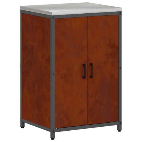 Съхранение в кухнята с рафт Ръждясало 60 x 50 x 92 см Стомана