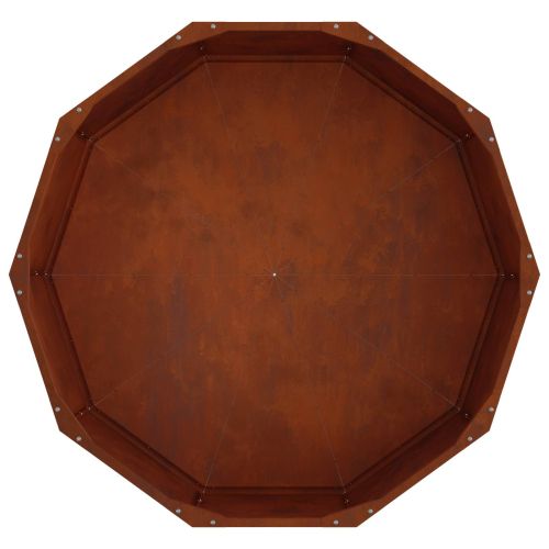 Кашпа Ръждясало 90 x 90 x 35 см Патинираща стомана