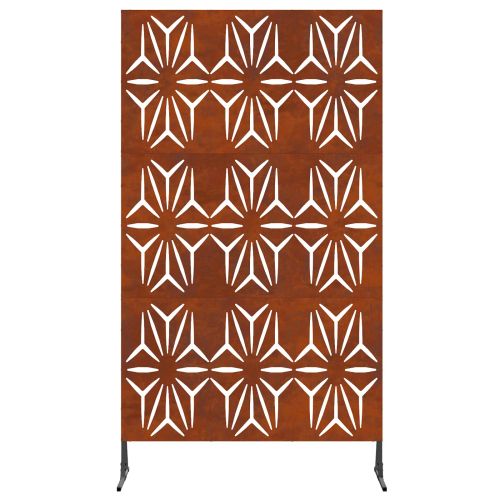 Екран за уединение Сив 100 x 50 x 180 см Патинираща стомана