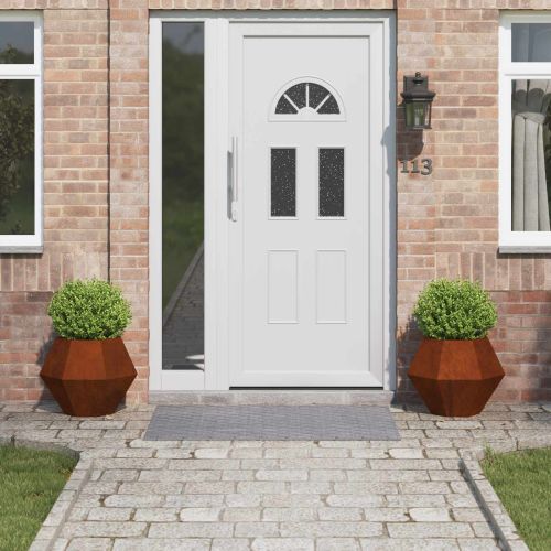 Кашпа 2 pcs Ръждясало 50 x 50 x 40 cm Патинираща стомана