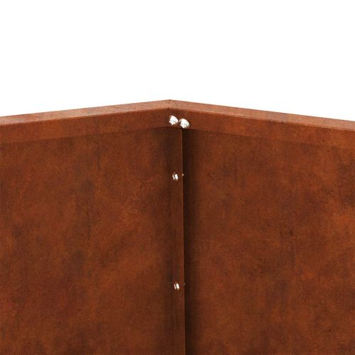 Кашпа 2 pcs Ръждясало 50 x 50 x 40 cm Патинираща стомана