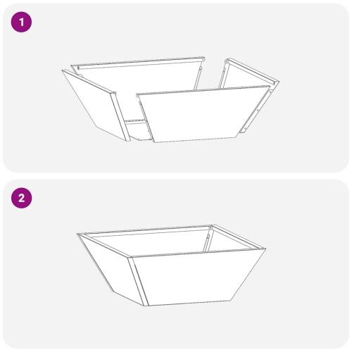 Градинска саксия 5 pcs Ръждясало 40 x 40 x 15 см