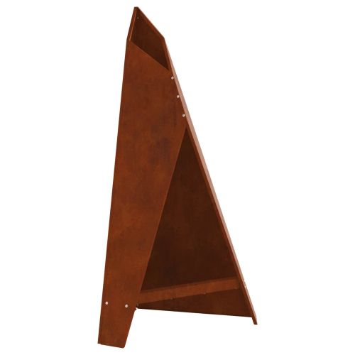 Огнище Кафяво 58 x 40 x 100 см Патинираща стомана