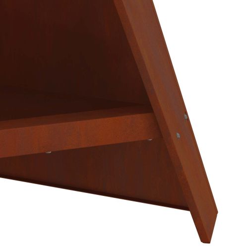 Огнище Кафяво 58 x 40 x 100 см Патинираща стомана