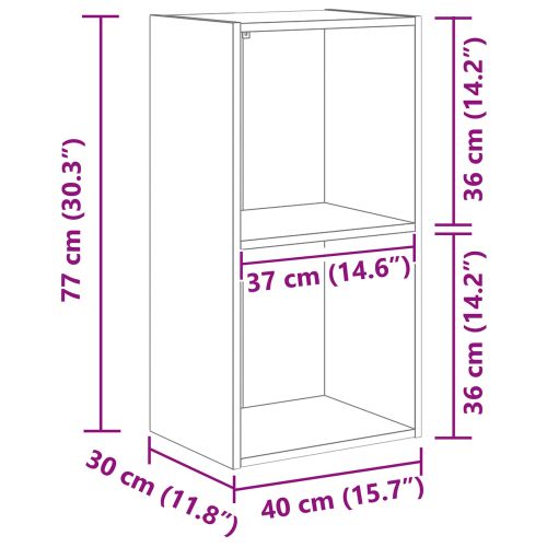Рафт за книги Черния дъб 40 x 30 x 77 см Инженерно дърво