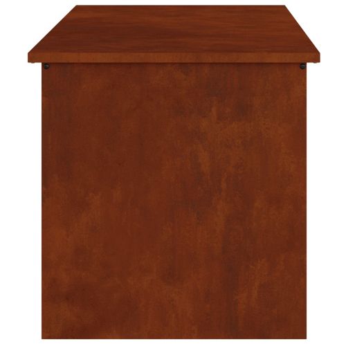 Кутия за съхранение на открито Ръждясало 100 x 50,5 x 50 см