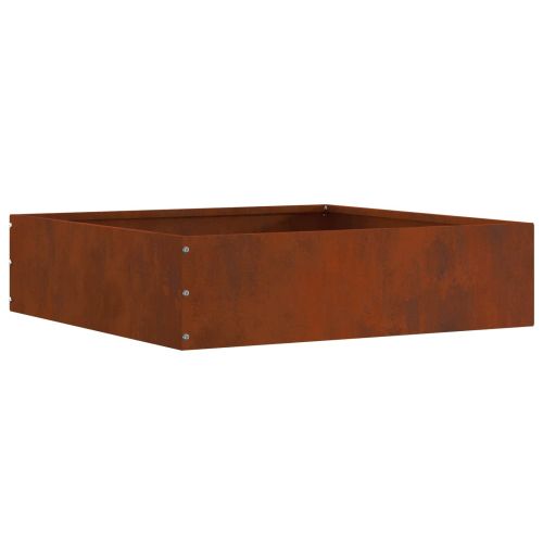 Ограда за трева Ръждясало 50 x 50 x 13 см Патинираща стомана