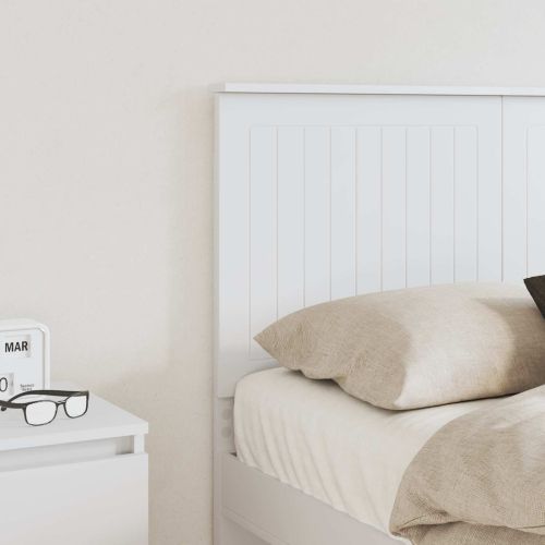 Облегалка за глава с таблото Бяло 135 cm Инженерно дърво