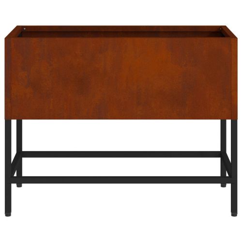 Повдигната градинска саксия Ръждясало 60 x 26 x 45 см