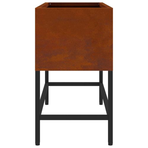 Повдигната градинска саксия Ръждясало 60 x 26 x 45 см