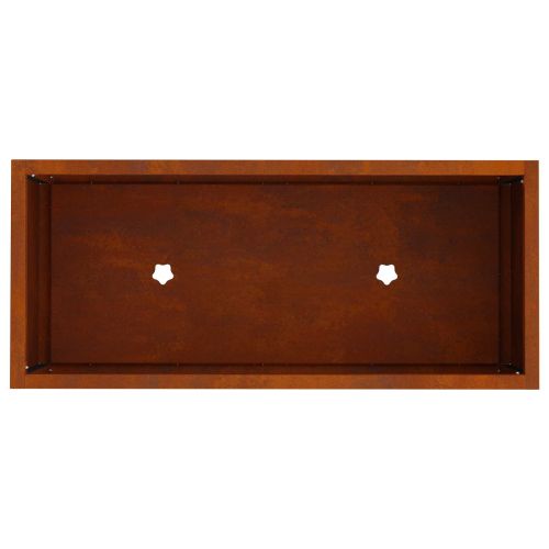 Повдигната градинска саксия Ръждясало 60 x 26 x 45 см