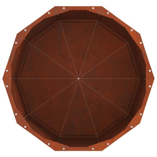 Кашпа Ръждясало 60 x 60 x 50 см Патинираща стомана