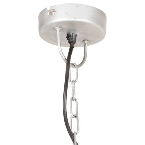 Индустриален винтидж пендел 25 W сребрист кръгъл 30 см E27