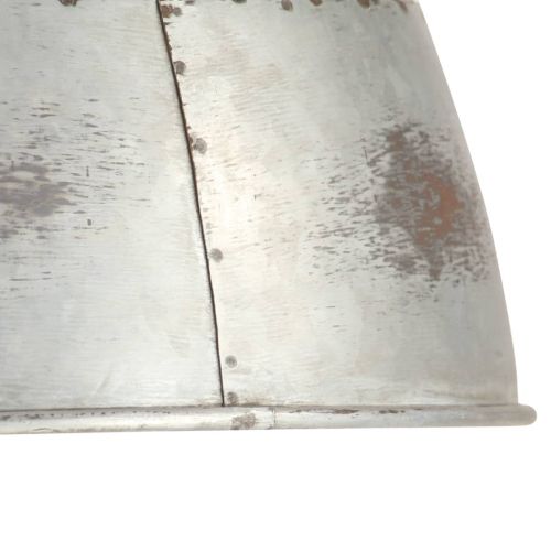 Индустриален винтидж пендел 25 W сребрист кръгъл 30 см E27