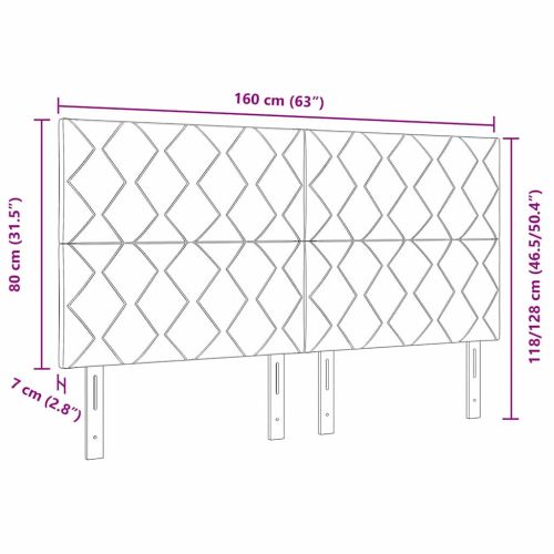 Облегалка за глава с таблото Тъмен кафяв 160 cm Изкуствена