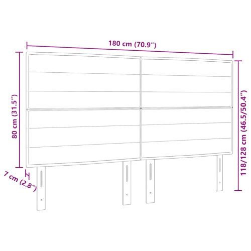 LED глава С LED лентисти светлини Тъмен кафяв 180 cm Полиестер