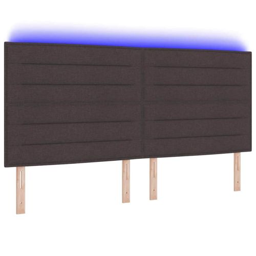 LED глава С LED лентисти светлини Тъмен кафяв 200 cm Полиестер