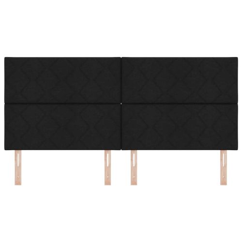 Облегалка за глава Черно 200 cm текстил