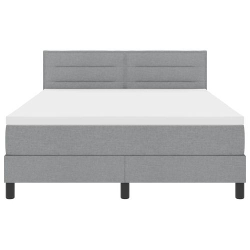 Легло с пружинирана основа Светлосиво 140 x 200 cm текстил