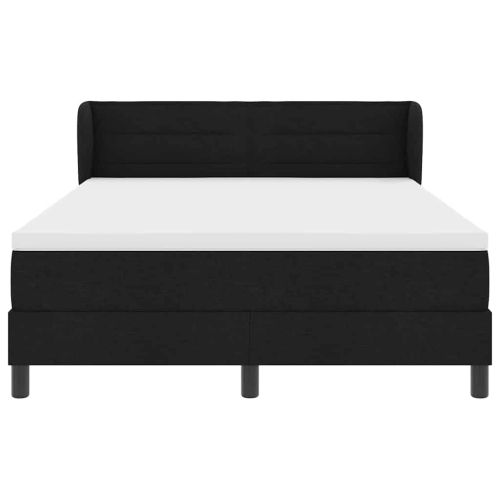 Легло с пружинирана основа с матрак Черно 160 x 200 cm текстил