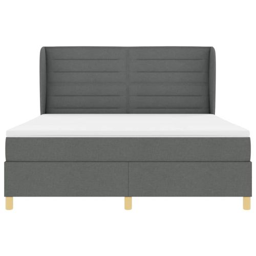 Кутия със спална основа и матрак Тъмен Сив 90x190 см Тъмносив