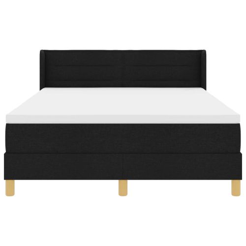 Легло с пружинирана основа Черно 200 x 160 см Полиестер