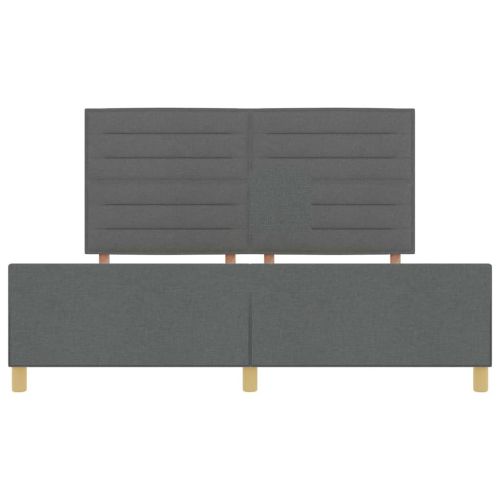 Рамка за легло с таблото Тъмносив 180 x 200 cm текстил